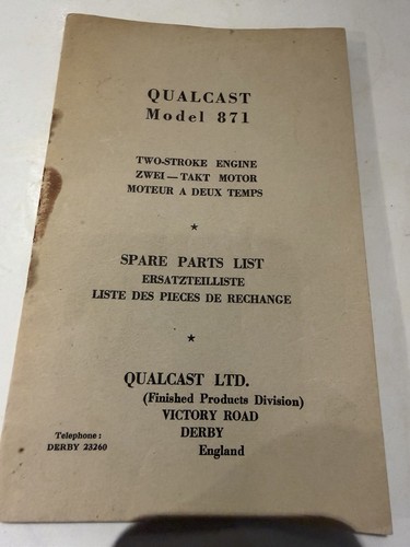 Qualcast engine manual 871 - engine,